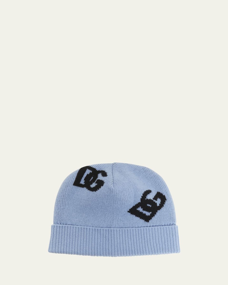 DG Logo Ribbed-Knit Wool Beanie